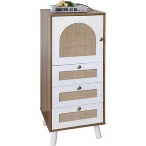 Rattan 3 Çekmeceli 1 Kapaklı Dolap