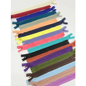 Karan Tuhafiye Gizli Etek Fermuarı / Tül Fermuar / 10 Adet Karışık Renkli