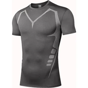 Ghassy Co. Erkek Ultra Esnek Koşu Egzersiz Hızlı Kuruma Nefes Alabilen Kısa Kollu Spor T-Shirt