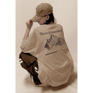 Teenage Millionaire Kadın Arid Mountain Camel Oversize Salas T-Shirt