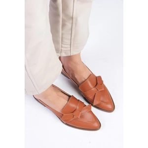 Mio Gusto Ezra Taba Renk Kadın Loafer Günlük Düz Ayakkabı