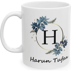 EyER Shoping Kişiye Özel Baş Harfli İsimli Beyaz Kupa Bardak