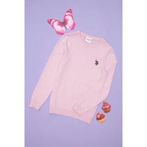 U.S. Polo Assn. Kız Çocuk Pembe Kazak /Triko 50293586-VR041
