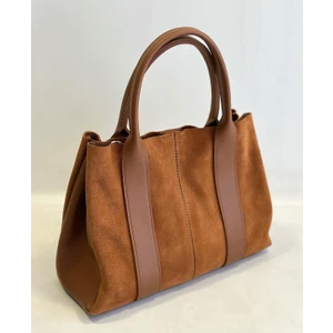 My Easy Shop Mesbag Kadın Çanta  Deri Süet Büyük Boy Çanta