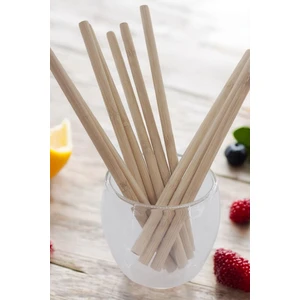 Bambu Pipet 10 Adet Doğal 20 cm