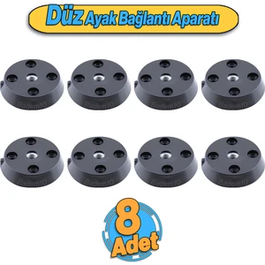 8 Adet Düz Siyah Zigon Sehpa Ayağı Tabanı Mobilya Masa Açılı Orta Sehpa Ayak Bağlantı Aparatı
