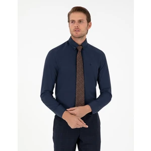 Pierre Cardin Erkek Lacivert Slim Fit Uzun Kollu Gömlek 50297998-VR033