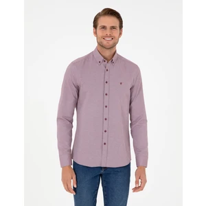 Pierre Cardin Erkek Bordo Slim Fit Uzun Kollu Gömlek 50297998-VR014