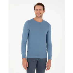 Pierre Cardin Erkek Koyu Mavi Slim Fit Bisiklet Yaka Triko Kazak 50281819-VR032