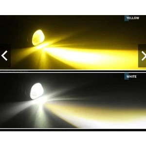 Motosiklet Sis Farı Kiti 2 Li Set Kumanda Mercekli Yüksek Işıklı Beyaz Ve Sarı Işık