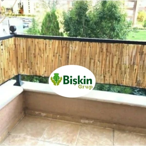40 cm x 5 Metre Misina Ipli Doğal Bambu Kamış Çit - Bahçe Çiti, Balkon Çiti, Hasır Çit, Gölgelik