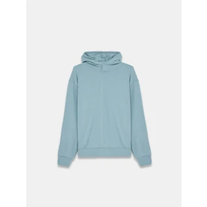 Ltb Düz Kapüşonlu Çıtçıtlı Yeşil Sweatshırt