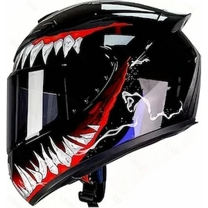 Mundo Venta Unisex Yetişkin Motosiklet Kaskı Retro Tam Yüz Kapalı Kask (Yurt Dışından)