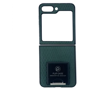 Samsung Galaxy Z Flip 5 Uyumlu Suni Deri Arka Koruma Kılıf