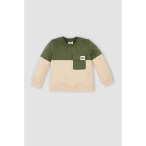 Erkek Bebek Bisiklet Yaka Renk Bloklu İçi Yumuşak Tüylü Sweatshirt A9753A524WN