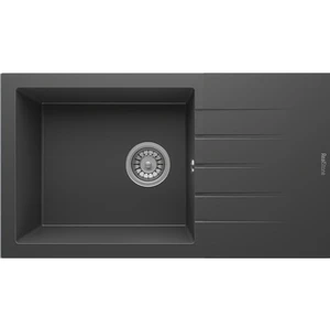 Real Stone Real P011 Assos 86 Xl Antrasit Granit Mutfak Eviyesi 86×43.5 cm
