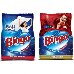 Matik Ultra Beyaz 4 kg + Renkli 4 kg Toz Çamaşır Deterjanı 2 Li Set
