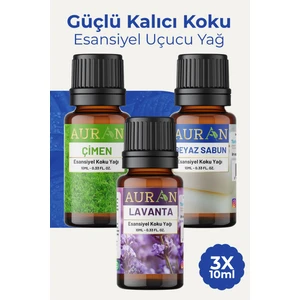 Çimen, Beyaz Sabun, Lavanta Saf Esansiyel Uçucu Yağ Buhurdanlık Yağ Difüzör Esans Aroma 3x 10ml