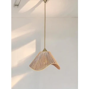 Korfam Home Design Hasır El Yapımı Bohem Asimetrik Şekilli Rustik Avize