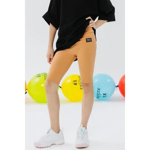 BREEZE Kız Çocuk Kapri Tayt Armalı Taşlı 9-14 Yaş, Açık Kahverengi