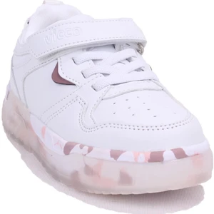 Monaco 346F24K304 Beyaz Pudra Ortopedik  Günlük Kız Çocuk Spor Ayakkabı