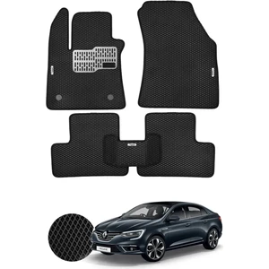Renault Megane 4 Hücreli Premium Eva Paspas Seti Tam Set Paspas Takımı Siyah