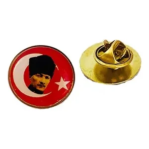 Always Teknoloji Atatürk Kalpaklı Bayrak Yaka Rozet (10'adet)