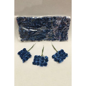 Lacivert Kağıt Gül Çiçek 1 paket 144 lü