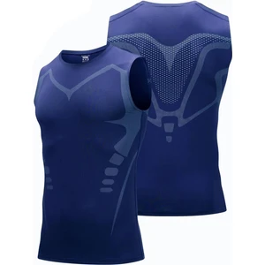 Ghassy Co. Erkek Fitness Hızlı Kuruma Nefes Alabilen Çapraz Daraltma Tipi Kolsuz Spor T-Shirt