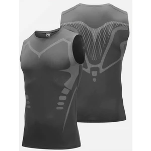 Ghassy Co. Erkek Fitness Hızlı Kuruma Nefes Alabilen Çapraz Daraltma Tipi Kolsuz Spor T-Shirt