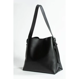Kadın Toka Detaylı Yumuşak Deri Çıtçıt ve Fermuarlı Iç Bölme Shopper Çanta LF9039-MANGO