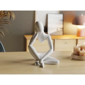 Dlc 3d Design Meditasyon Modern Biblo Masa Üstü Mermer Görünümlü Beyaz Plastik