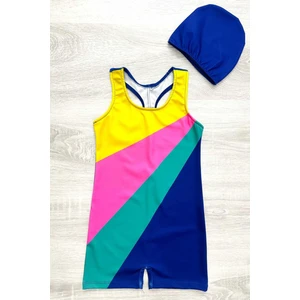 My Kids Wear Yüzücü Şortlu Kız Çocuk Mayo ( Boneli )