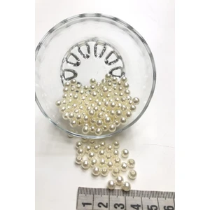 Krem İnci Boncuk Plastik 5 mm