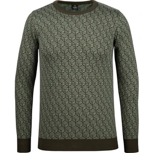 Çizgi Triko Erkek Kaba Örgü Sıfır Yaka Triko Kazak Desenli Kol ve Bel Lastikli Çelik Örgü Regular Kalıp - 5023C