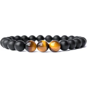 Unisex Kaplangözü-Mat Oniks Tasarım Doğaltaş Bileklik