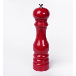 Glıos Koyu Kırmızı Ahşap Tuz ve Karabiber El Değirmeni Öğütücü Grinder 22 cm