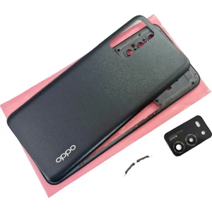 Oppo A55 Kasa Arka Pil Batarya Kapağı Siyah
