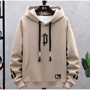 Amor Man Büyük Beden Özel Tasarım Kapüşonlu Trıbal P Baskılı Süper Oversize Battal Erkek  Sweatshırt