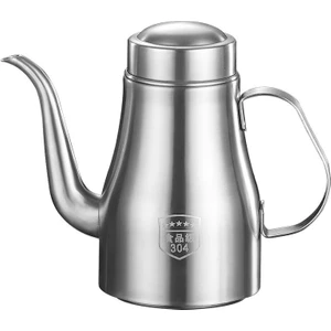 Komple 304 Çelik Silver 700 ml 24 Oz Yağdanlık Sosluk ve Sirkelik CIN866BY