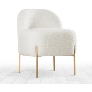Lorence Home Cliny Kürk Teddy Puf - Gold Ayak