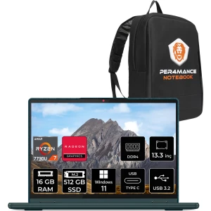 Yoga 6 Amd Ryzen 7 7730U 16GB 512GB SSD 13.3" Fhd+ W11H Multi-Touch Taşınabilir Bilgisayar & Per4 Çanta 83B2008RTXP305