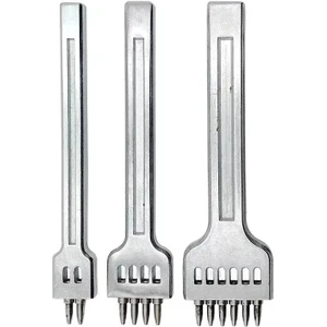 Deri Delici - Delme Zımbası - 2/'li / 4/'lü / 6/'lı Zımba Delgeç, Sıralı Padova Elde Vurma Için (3Lü Set)