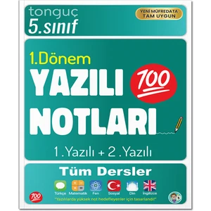 Tonguç Akademi 5. Sınıf Yazılı Notları 1. Dönem 1 ve 2. Yazılı 2025