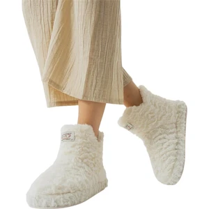 Kadın Panduf Kaydırmaz Taban Ev Botu Kalın Hafif Taban Beyaz