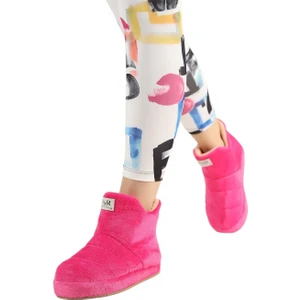 Kadın Panduf Ev Ayakkabısı Ev Botu Kalın Hafif Taban Pembe