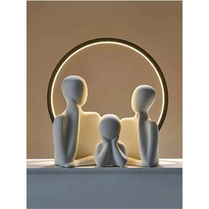 3 Kişilik Beton Heykel Obje Biblo Aile Beton Minimal Obje Biblo Aile