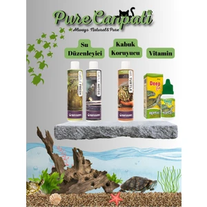 Kaplumbağa  Bakım Seti(Vitamin,Kabuk Koruyucu Ve Su Düzenleyici)