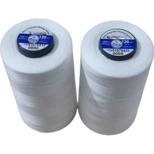 Erdoğan Hobi Dikiş Ipi 2 Adet 5000MT Lik Dikiş Ipliği Bobin Ip Terzi Ipi Makina Ipi El Dikiş Ipi 120NO Dikiş Ipi