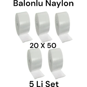20 cm x 50 Metre Balonlu Naylon Patpat Eşya Koruma Naylonu 5 Li Set